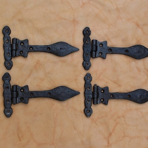 handmade iron hinges head burn rusty vintage cast iron door gate hinges 4 pcs