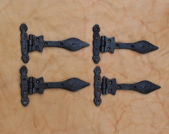 handmade iron hinges head burn rusty vintage cast iron door gate hinges 4 pcs