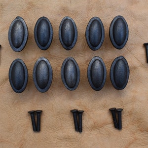 Vintage Cast Iron Knob Oval shape Door Drawer Cabin handle cupboard knobs 10 pcs