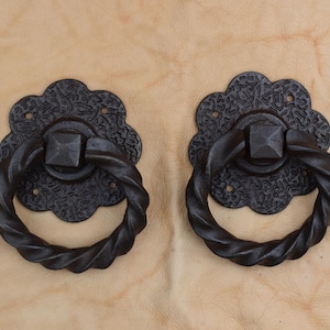 Vintage Type cast iron Large door knocker gate handle door pull drop handle Hardware 2 pcs
