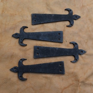 handmade cast iron head barn rusty vintage door gate farm dummy hinges 4pcs lot