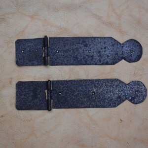 handmade iron hinges head burn rusty vintage iron door gate hinges hardware 2 pc