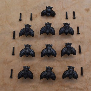Vintage Cast Iron Knob Honey Bee shape Drawer handle cupboard knobs 10 pcs