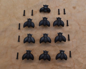 Vintage Cast Iron Knob Honey Bee shape Drawer handle cupboard knobs 10 pcs