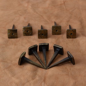 10 Pcs Lot vintage Hand forged iron Nails vintage blacksmith Solid Nails