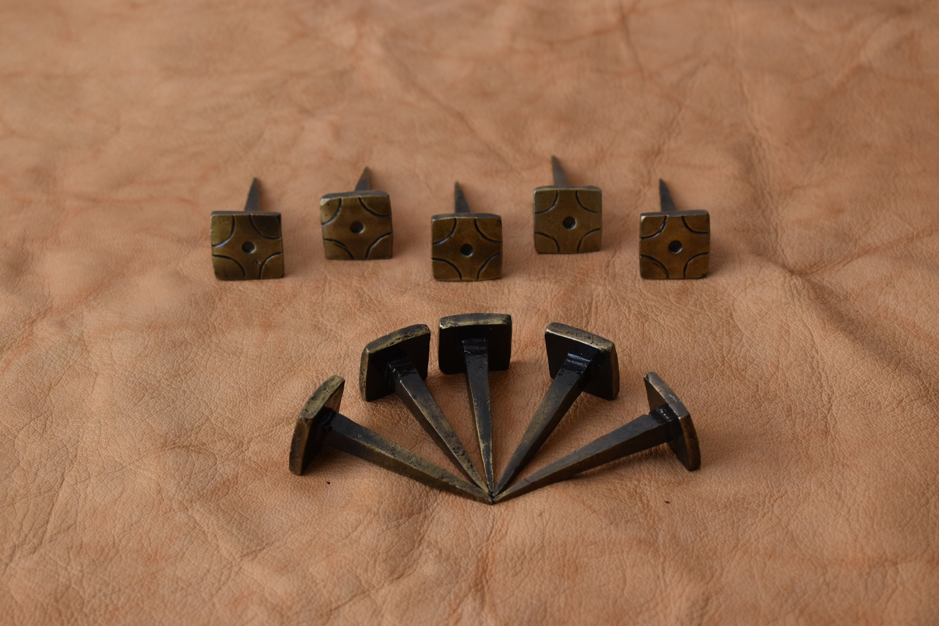10 Pcs Lot Hand forged iron Nails vintage blacksmith Solid Rustic Furniture Nail 