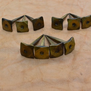 vintage hand forged Nails blacksmith brass polish Iron Furniture Nails 10 Pcs