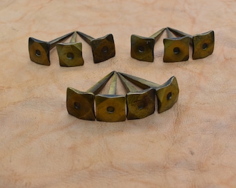 vintage hand forged Nails blacksmith brass polish Iron Furniture Nails 10 Pcs