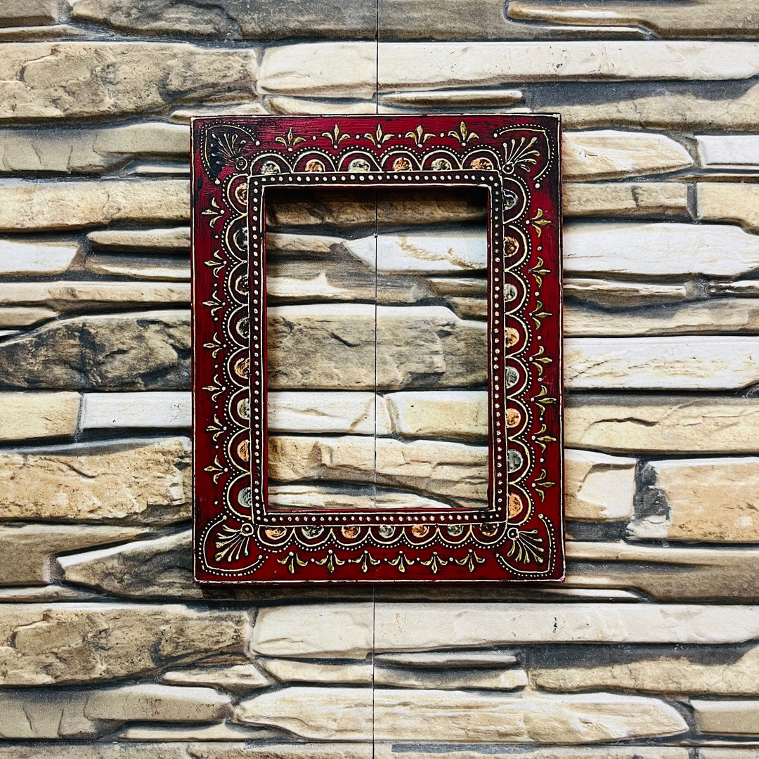 Antique Old Style Picture Frame Vintage Wood Hand Painted in Etsy