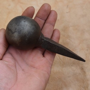 Vintage handmade iron mushroom Ball Head anvil blacksmith silversmith tinsmith jewelry hardy Anvil tool
