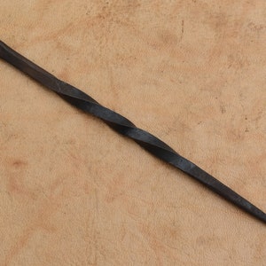 Vintage handmade blacksmith iron spike hand forged fid spiral sailing tool