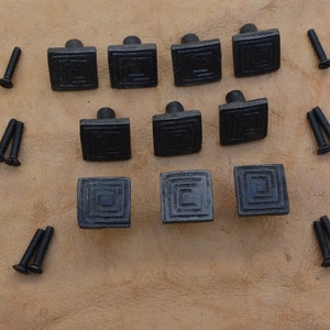 Cast Iron Knob square shape vintage Drawer handle cupboard knobs 10 pcs