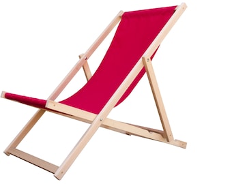 Sunbed Wooden Deckchair Garden Deck Chair