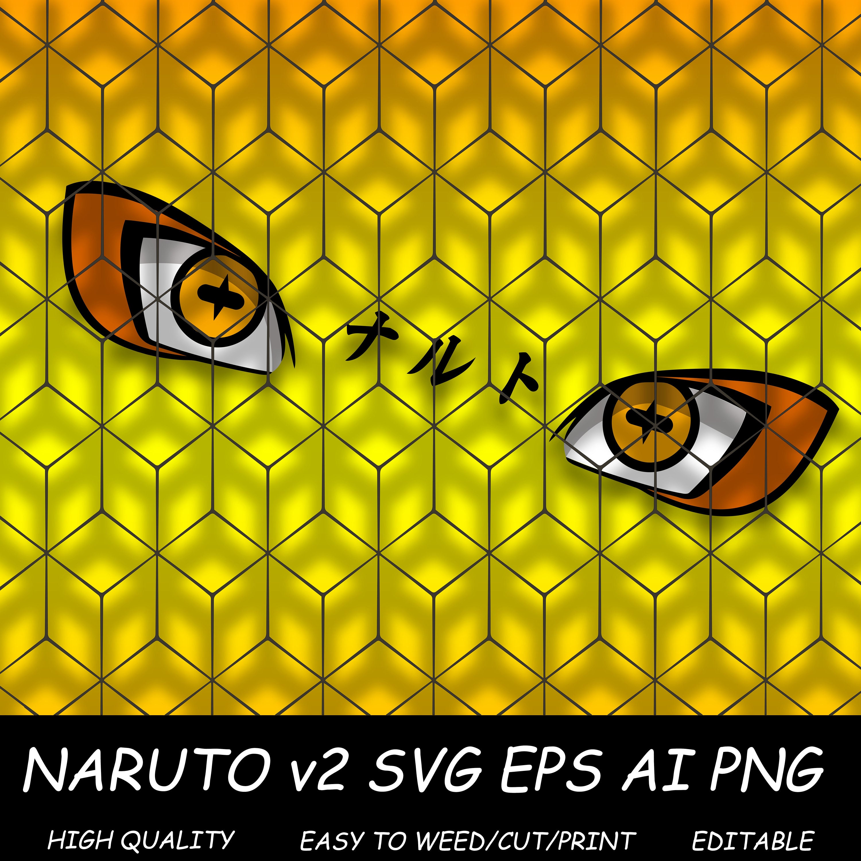 Digital Naruto Eye Orange SVG Drawing & Illustration