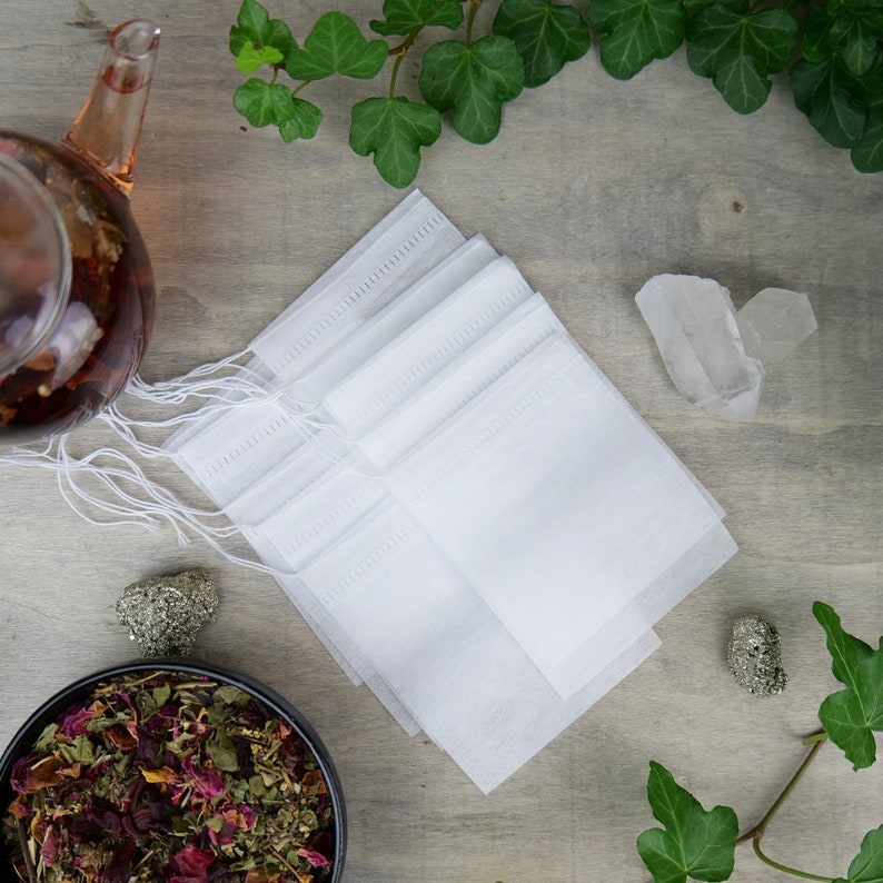 Magickal Tea Selection box of four cauldron teas loose leaf blends with tea strainer and fill-you-own tea bags image 3
