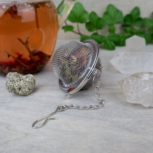 Magickal Tea Selection box of four cauldron teas loose leaf blends with tea strainer and fill-you-own tea bags image 5