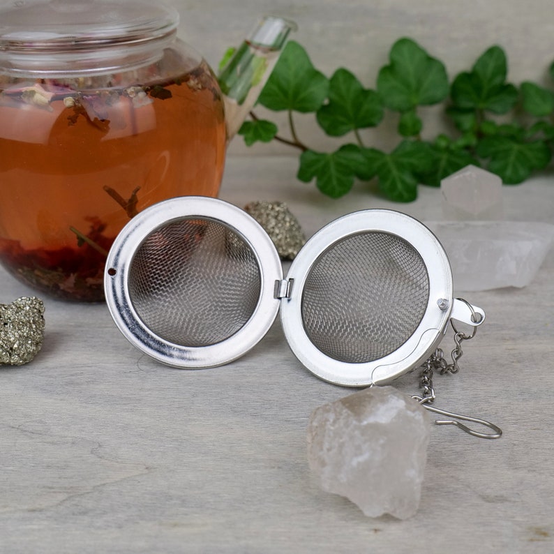 Magickal Tea Selection box of four cauldron teas loose leaf blends with tea strainer and fill-you-own tea bags image 4