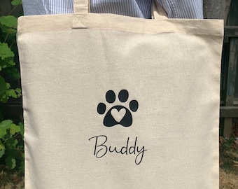 Dog Tote Bag | Dog Things Tote Bag | Dog Stuff Tote Bag | Doggy Daycare Bag | Puppy Gift | New Puppy | Dog Mama | Dog Tote with name