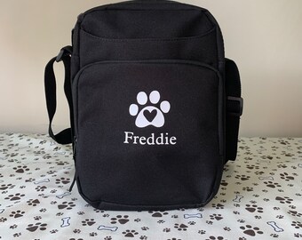 Sac de promenade personnalisé pour chien | Sac de balade | Sac bandoulière pour chien | Sac à friandises pour chien | Sac d'éducation canine | Pochette de promenade | Sac pour chien de bar
