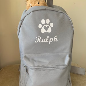 Personalised Dog Backpack Pet Backpack Dog Rucksack Puppy Gift Pet Storage Doggy Backpack Custom Dog Bag Pet Gift Dog Bag image 3