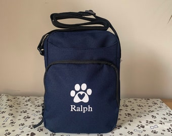 Personalised Dog Walking Bag | Walkies Bag | Cross Body Dog Bag | Doggy Treat Bag | Puppy Training Bag | Walking pouch | Dog Pub Bag