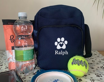 Personalised Dog Walking Bag | Walkies Bag | Cross Body Dog Bag | Doggy Treat Bag | Puppy Training Bag | Walking pouch | Dog Pub Bag