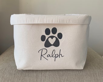 Personalised Pet Toy Storage | Dog Toy Box | Pet Toy Box | Puppy Gift | Small Pet Toy Basket | Puppy Toys | Pet Things | Pet Treats