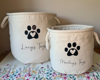 Dog Toy Box | Personalised Pet Toy Box | Dog Toy Storage | Pet Toy Box | Dog Toy Basket | Puppy Gift | Puppy Toy Box | Personalised Toy Box