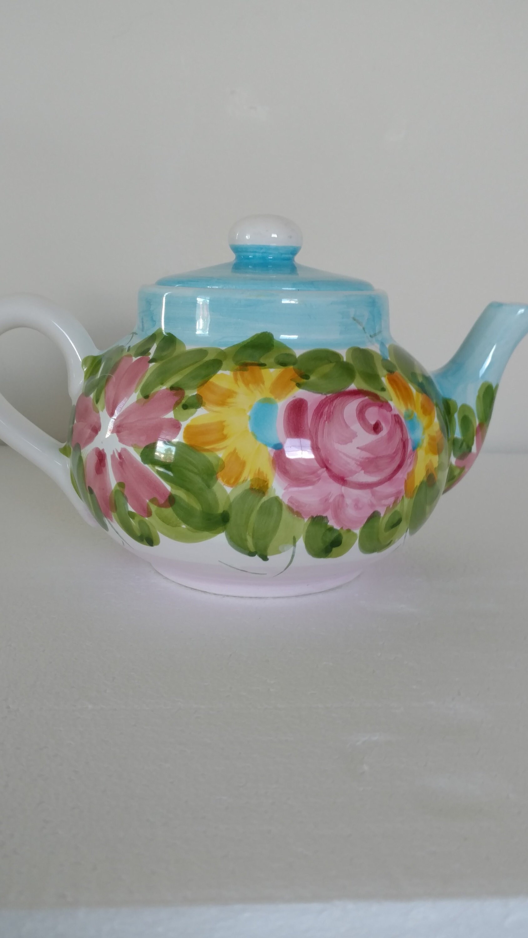 Teapot Made in Italy/hand Painted/the Cellar R.H. Etsy