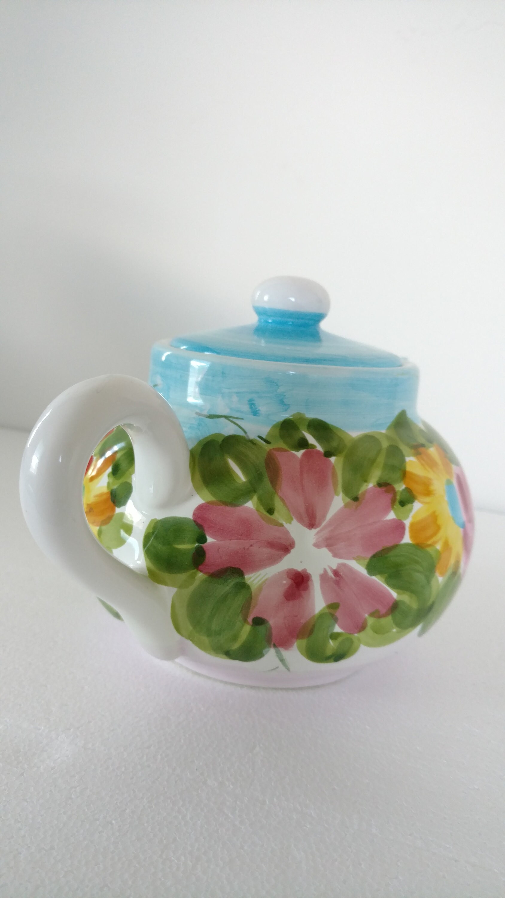 Teapot Made in Italy/hand Painted/the Cellar R.H. Etsy