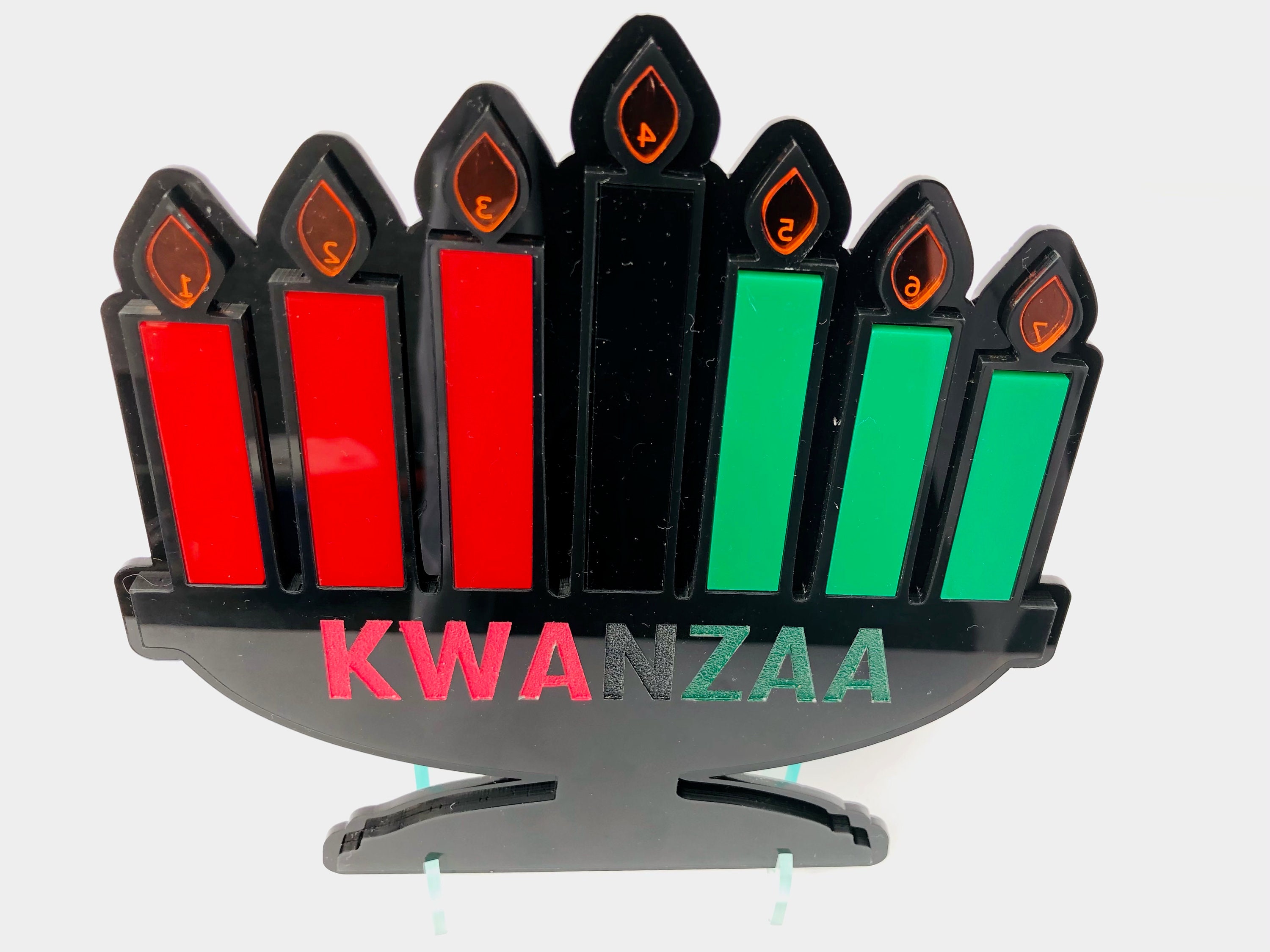 Candles & Holders Kwanzaa Kinara Traditional Colors of Africa Wooden