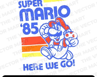 Ilustración de Super Mario / ilustración de dibujos animados / Descarga digital / .PNG .SVG /