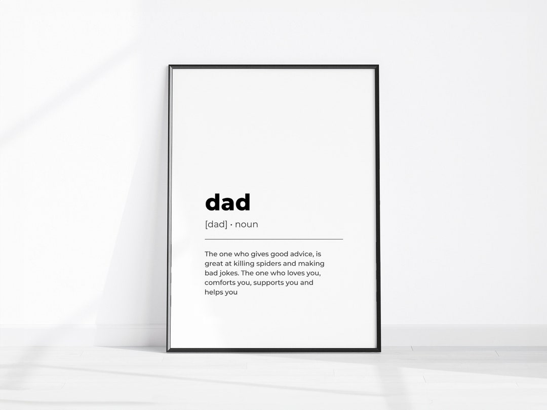 Buy Dad Definition Print, Printable Art, Daddy Pops Papa Father Quote ...