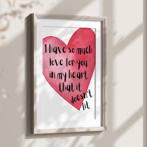 So Much Love Print, Printable, Playful Love Wall Art