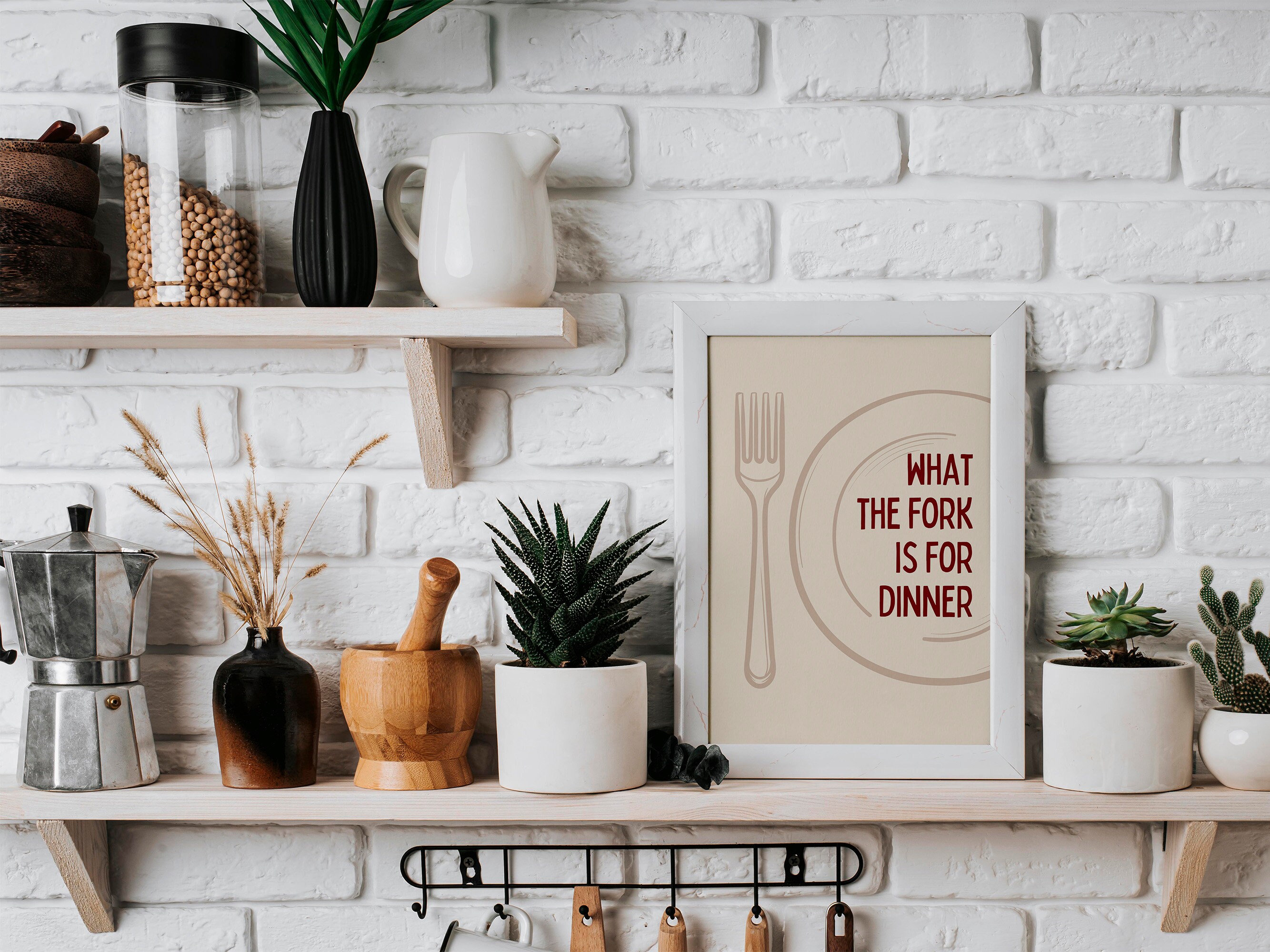 What the Fork is for Dinner Printable Art, Funny Kitchen Décor Quote ...