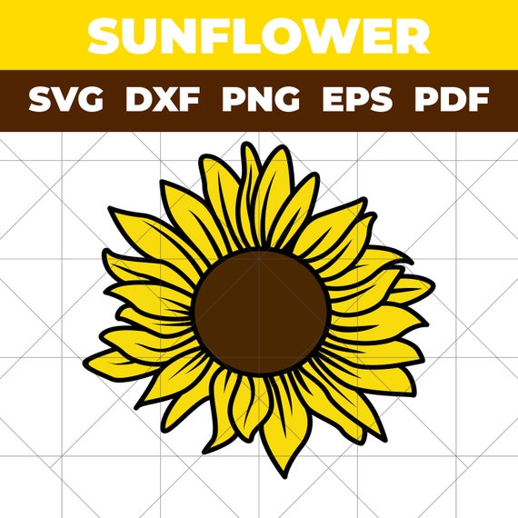 Sunflower SVG Flower SVG Floral SVG Svg Dxf Png Eps | Etsy