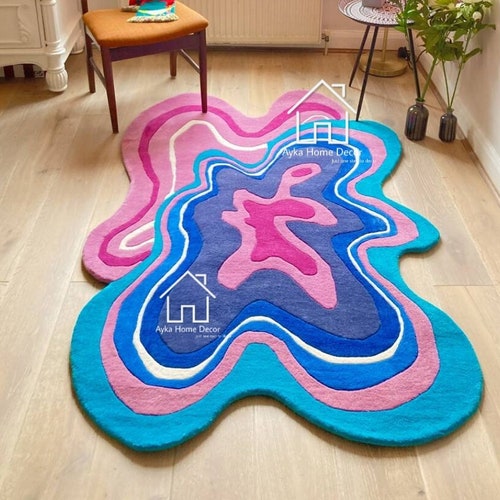 Hand Tufted Animal Skin Leopard Rug for Living Room Bedroom Etsy