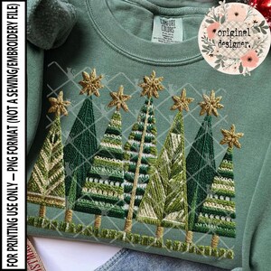 Alberi di Natale all'uncinetto con filato a uncinetto / Download digitale / File PNG / Natale, vacanze invernali