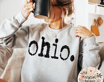 Ohio Typography State Design | Digital Download | PNG File |  Distressed Design | Retro Typewriter