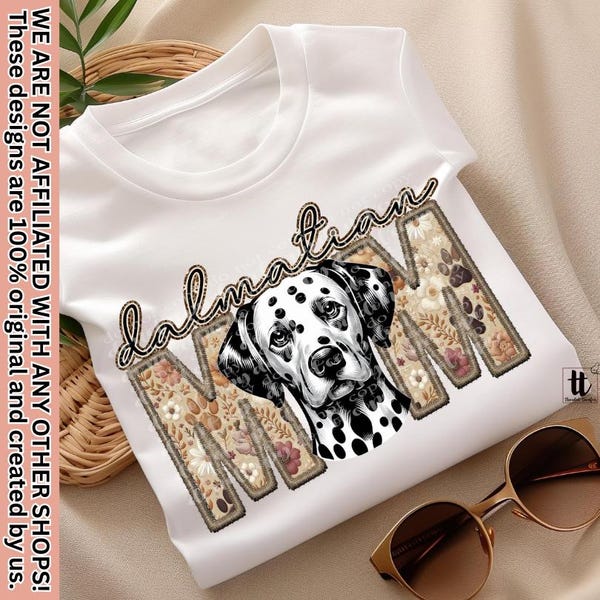 Dalmatian Mom Sublimation - DTF Design | Digital Download | PNG File | Dog Breed Fur Mom Pets