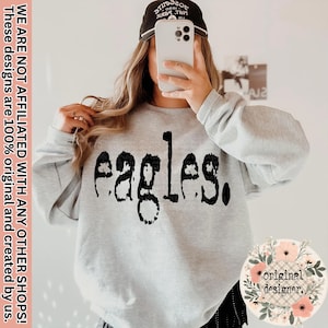 Eagles PNG File | Distressed Typography Design Sports Mascot Teams | Digital Download