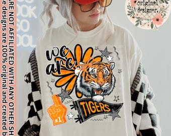 Doodle Mascot We Are Tigers Design | Digital Download | PNG File | School Mascot PNG