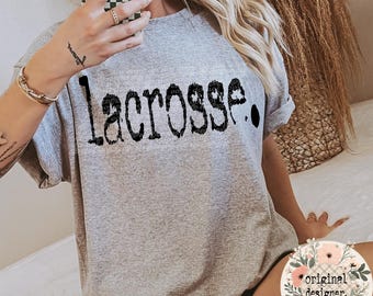 Lacrosse Typography Design | Digital Download | PNG File | Typography PNG | Vintage Distressed Design |Sports