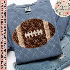 Football Crochet Latch Hook Design, Digital Download, Fall Halloween Sports PNG