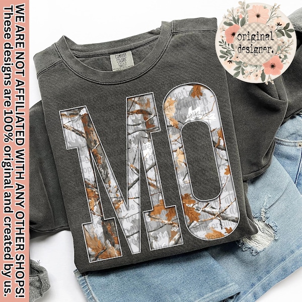 Missouri Gray Camo State Design | Digital Download | PNG File |  United States Patriotic
