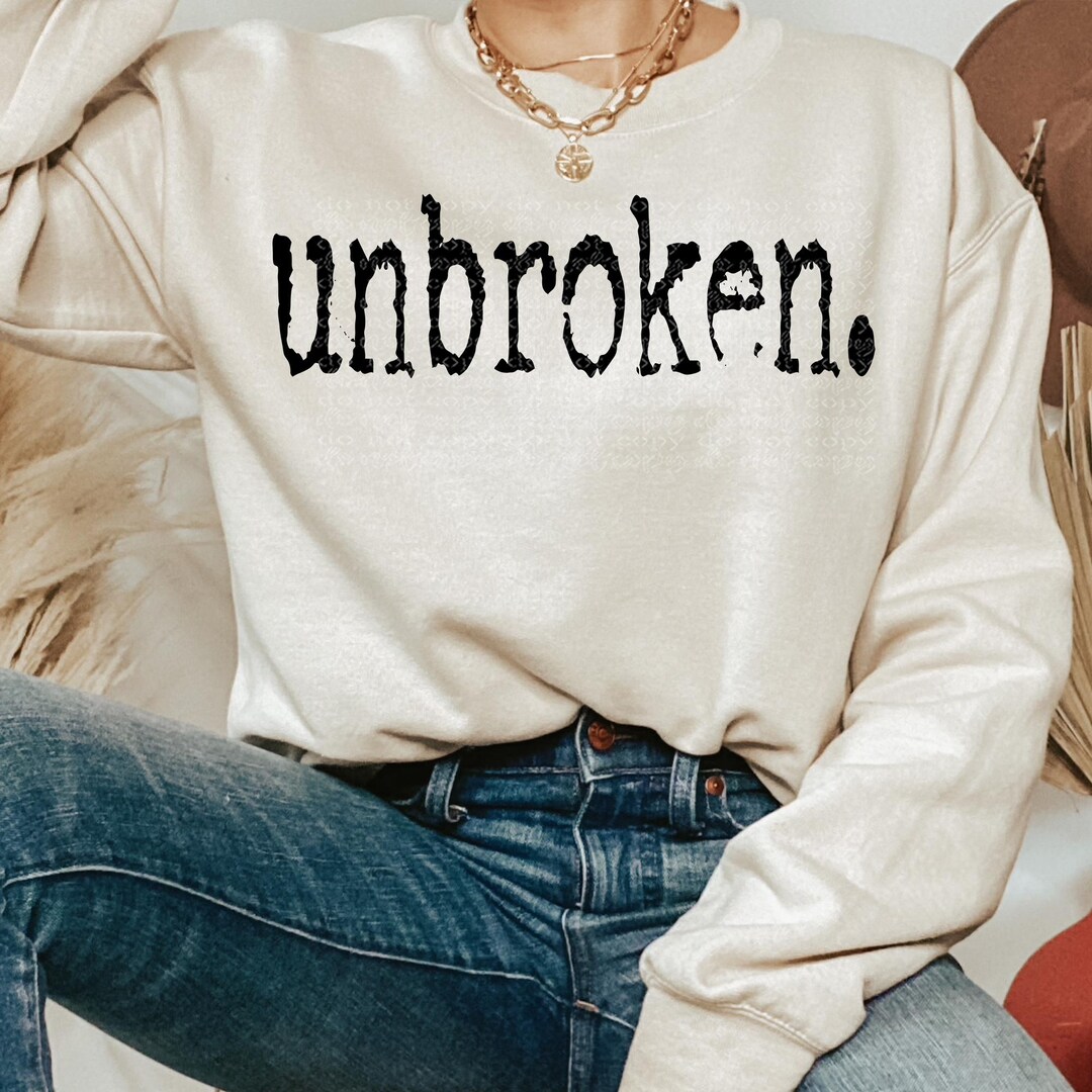 Unbroken Layout Design Unbroken Typography Design | Digital Download | PNG File | Typography ...