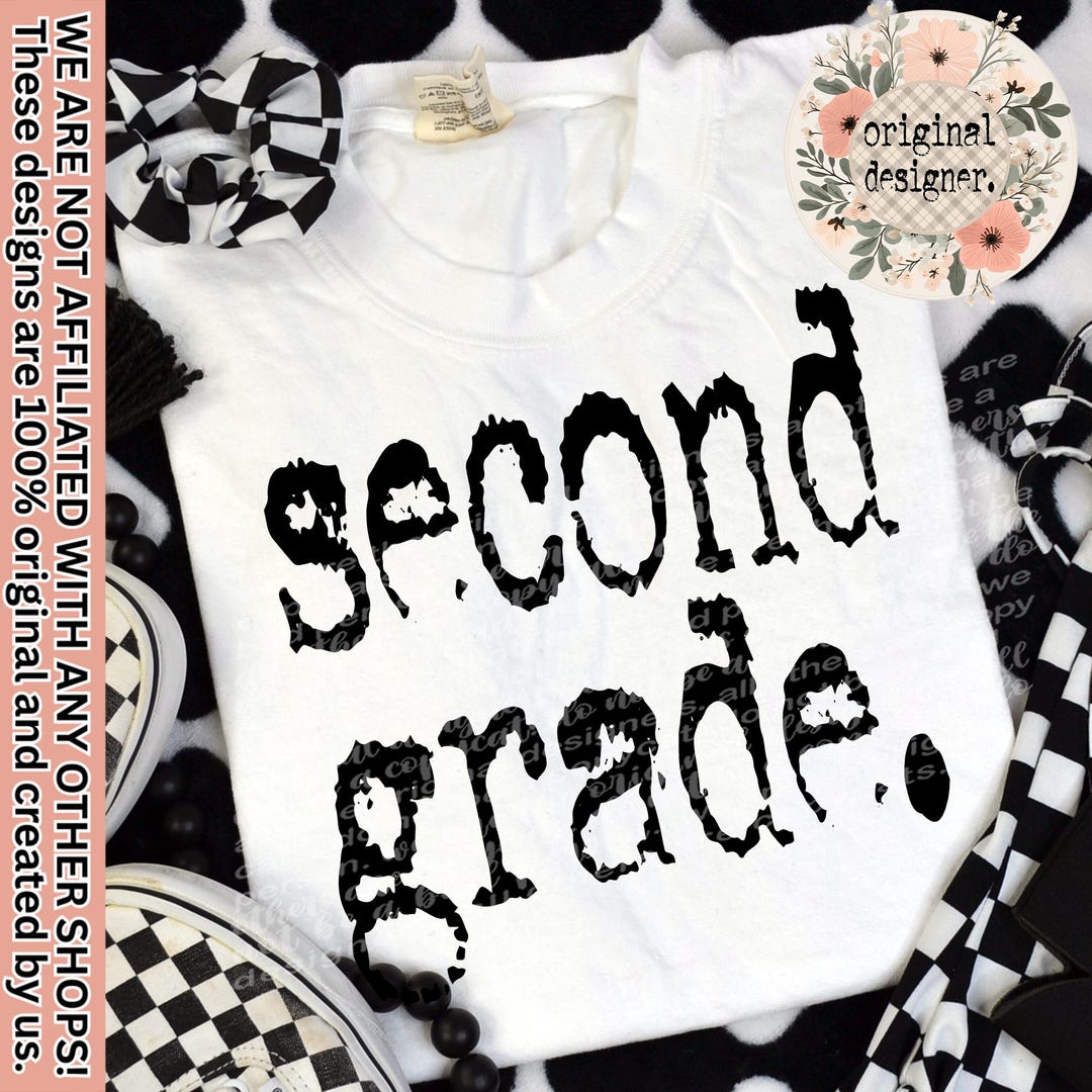 2nd Writing Design Second Typography School Design | Digital Download | PNG File ...