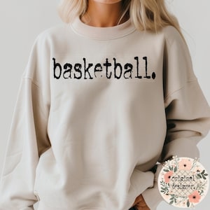Basketball PNG File Design, Vintage Distressed Digital Download, Sports Teams Typography