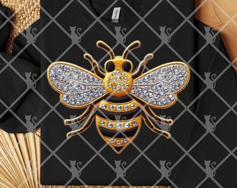 Sparkly Bee  Design Digital Download, Hornet Mascot School Spirit Sports PNG