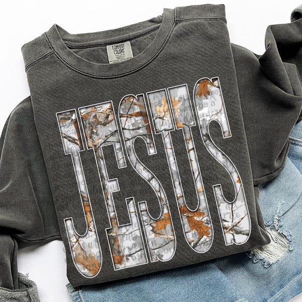 Jesus Camo Design, Christianity Prayer Digital Download PNG, Camouflage Faith Art